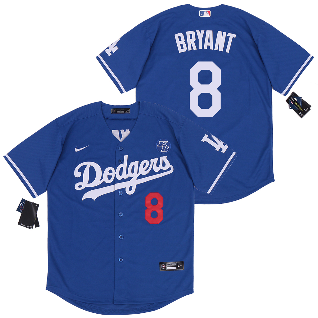 2020 Men Los Angeles Dodgers #8 Bryant blue Nike Game MLB Jerseys